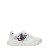 Love Moschino White Fabric Chunky Sneakers